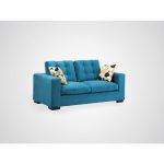 Диван с однотонной бархатистой обивкой  