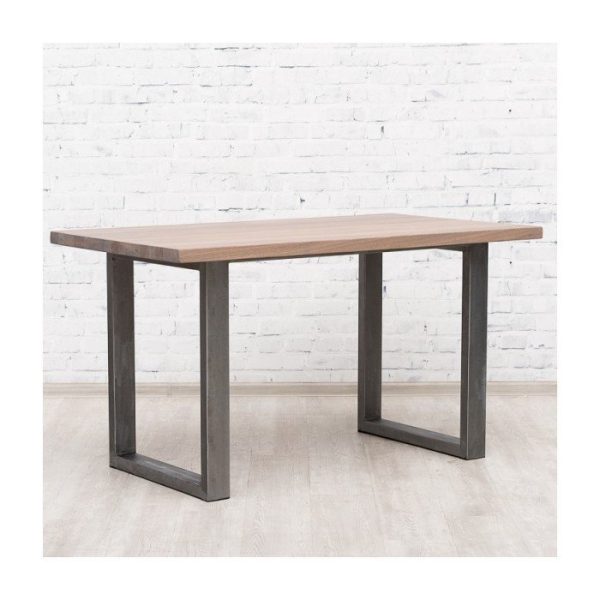 Cтол со скамьей Bristol из массива дуба на металлическом каркасе — изображение 3