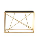 Консоль Wilson line gold черное стекло