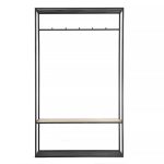 Вешалка в прихожую Hallra black светлый дуб