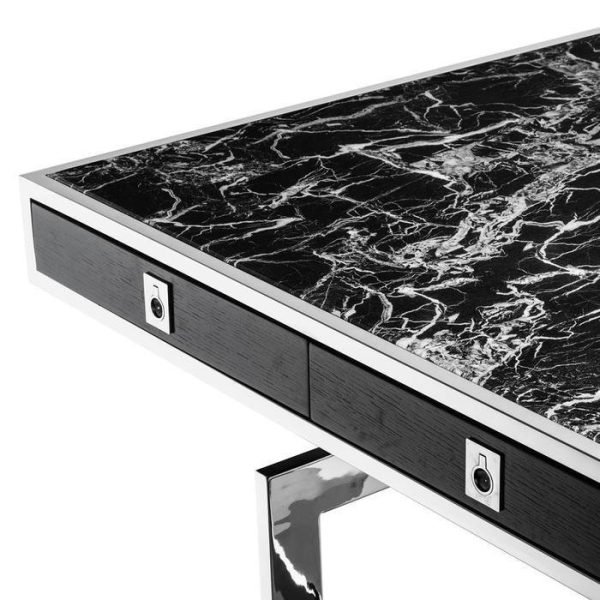 Письменный стол  Evolution с каркасом из полированной нержавеющей стали — изображение 3