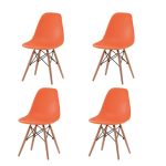 Набор из 4-х стульев Eames Оранжевый