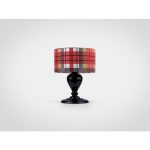 Лампа настольная из дерева махагони декорированого старением