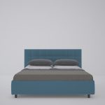 Кровать Wales с обивкой из велюра цвета Морской волны 200х200 см — изображение 5