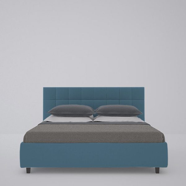 Кровать Wales с обивкой из велюра цвета Морской волны 200х200 см — изображение 5