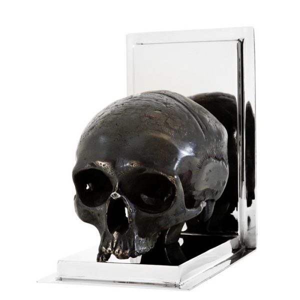 Держатели для книг Bookend Skull  из полированной нержавеющей стали — изображение 4