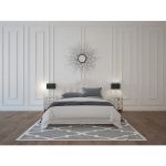 Кровать из молочного льна с изголовьем Palace 160х200 см — изображение 7