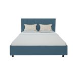 Кровать Royal Black 160х200 см Велюр Морская волна