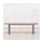 Cтол со скамьей Bristol из массива дуба на металлическом каркасе — изображение 6