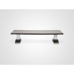 Стол кофейный (акация) прямоугольный на стальных ножках