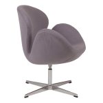 Кресло Swan Chair из шерстяной ткани серого цвета — изображение 3