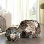 Шерстяной пуф Loca Nera small garden flower — изображение 2
