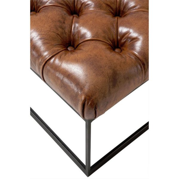 Банкетка  обтянута кожей 42x190x50 см — изображение 3