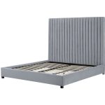 Кровать Mora Велюр Серый 200х200 см — изображение 2