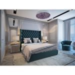 Кровать Jackie King Велюр Бежевый 200х200 см — изображение 5