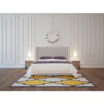 Кровать с декоративными гвоздиками Wing 140x200 см Велюр Бежевый — изображение 8