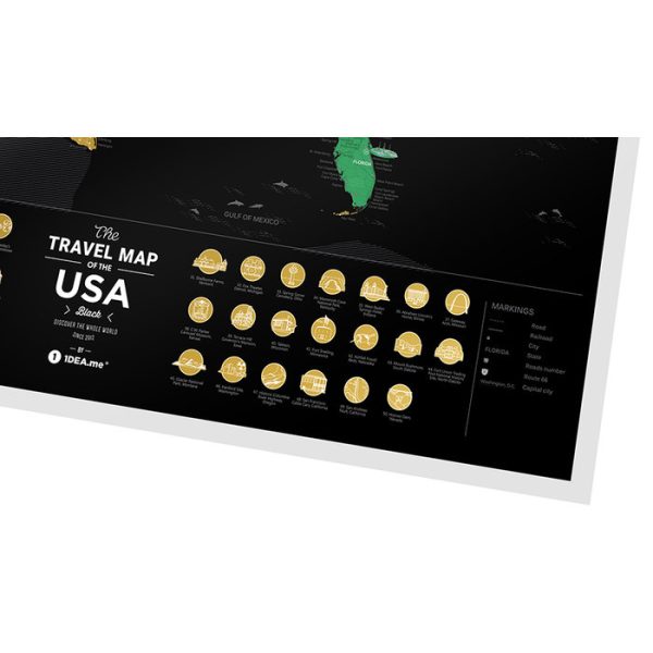 Карта travel map usa black — изображение 26