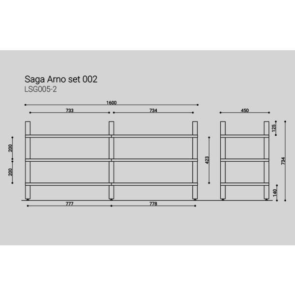 Тумба под ТВ Latitude SAGA ARNO SET 002 желтого цвета — изображение 2