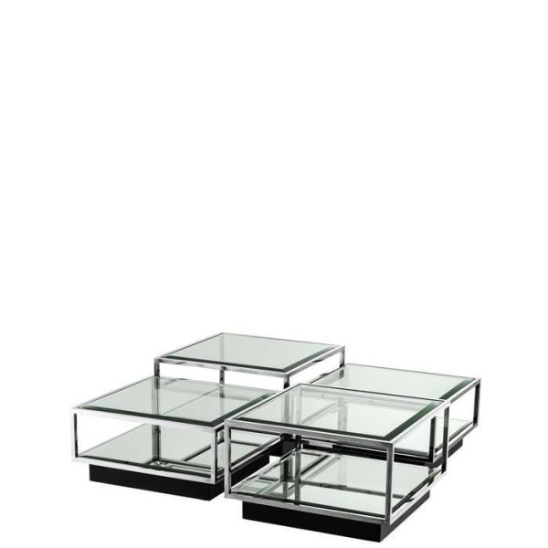 2388product_gallery_photo_22667238-2e4d-4dbb-9f1b-0845bb0cb0af.jpg Набор из 4-х столиков  Coffee Table Tortona set of 4 со столешницей из зеркального стекла — изображение 3