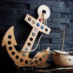 Копилка для пивных крышек ANTON ANTON Якорь из натуральной березовой фанеры