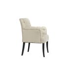 Кресло Castro Armchair с льняной плотной белой обивкой  — изображение 2