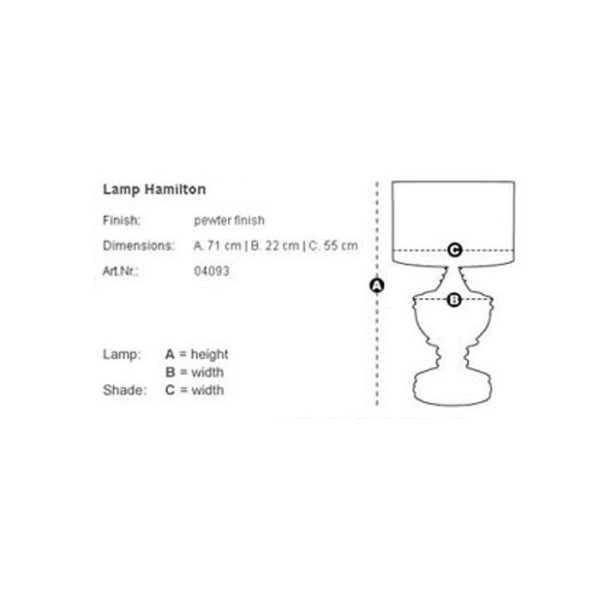 Настольная лампа  Hamnilton — изображение 2