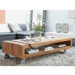 Стол журнальный d-Bodhi Lek  из массива тика на колесах