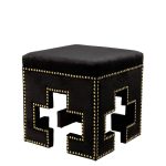 Пуф  Baglioni декорирован металлическими заклепками 45х41х41 см