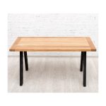 Обеденный стол London на металлическом каркасе со столешницей из массива дуба — изображение 4