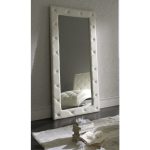 напольное Зеркало с рамой из дерева и экокожи