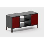 Тумба под ТВ Latitude SAGA EIDUR COLORED BODY черно-бордовая