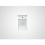 Тумба прикроватная с выдвижным ящиком из дерева махагони со вставками из ротанга  74x52x42 см