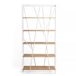 Стеллаж Powell white темный дуб