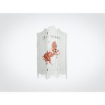 Ширма расписная из дерева махагони, украшена росписью ручной работы 190x120x3 см