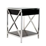 Приставной журнальный столик  Beverly Hills с зеркальной столешницей 