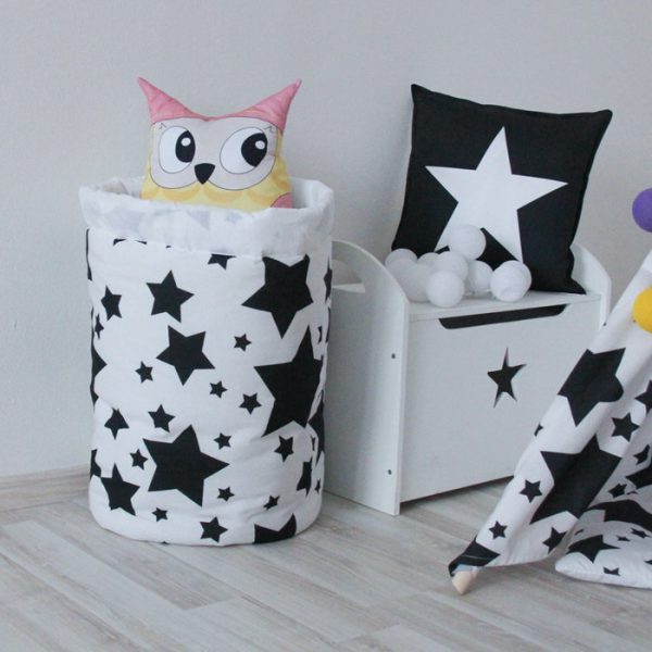 Тканевая корзина Black Stars из 100% хлопка — изображение 3