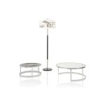 Кофейный столик JNL PIANO на основании из хромированного металла — изображение 3