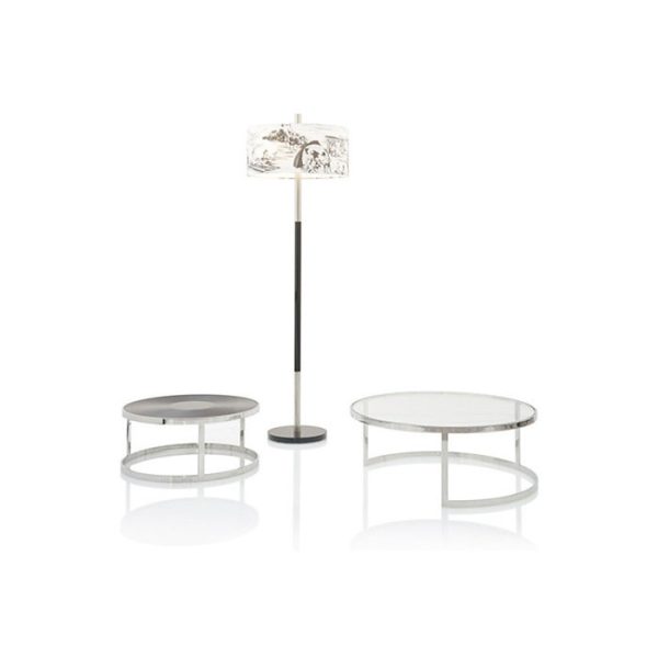 Кофейный столик JNL PIANO на основании из хромированного металла — изображение 3