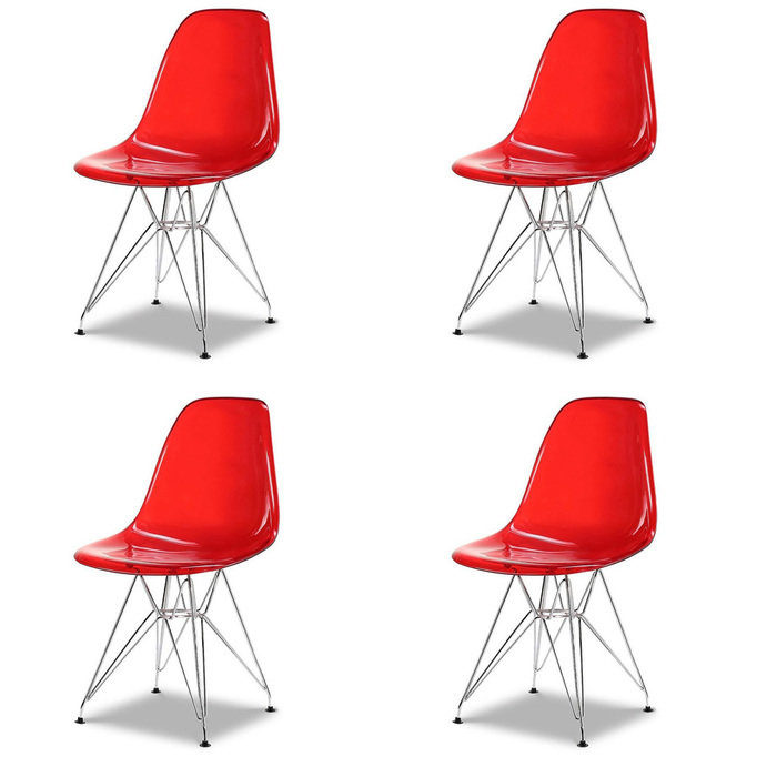 Четверо стульев. Стул красный прозрачный. Набор из 4 стульев. Стул на четверых. Стулья прозрачные с красным обнимающим.