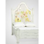 Кровать детская из дерева махагони с декорированным старением 215x167x117 см — изображение 3