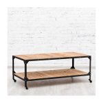 Журнальный стол Newport из массива дерева на колесиках  — изображение 2