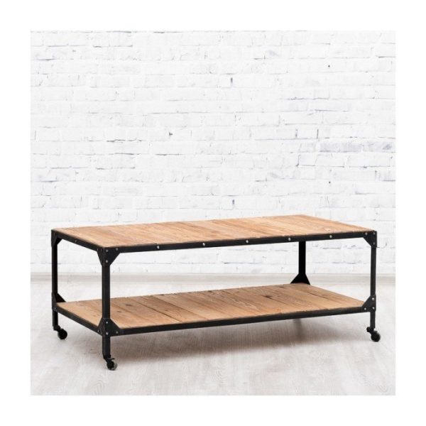 Журнальный стол Newport из массива дерева на колесиках  — изображение 2