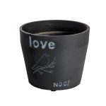 Цветочный горшок Love Чёрный