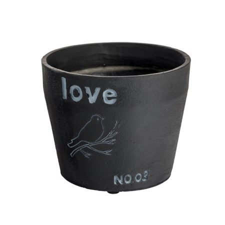 Цветочный горшок Love Чёрный