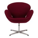 Кресло Swan Chair Бордового цвета