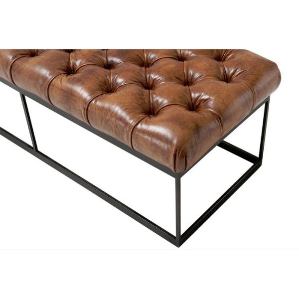 Банкетка  обтянута кожей 42x190x50 см — изображение 2