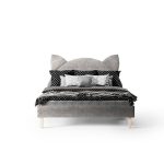 КРОВАТЬ Дизайнерская KITTEN серая 120Х200 СМ