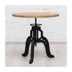 Кофейный столик WOOD CAPRICA винтовой со столешницей из массива дуба