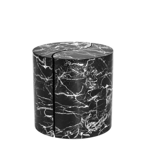 Кофейный Стол  из 2-х частей с имитацией мрамора черного цвета — изображение 2