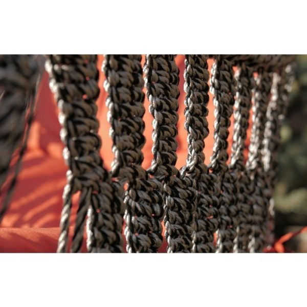 Подвесное кресло-качели ИНКА  в комплекте с подушкой серебристо-черное — изображение 5